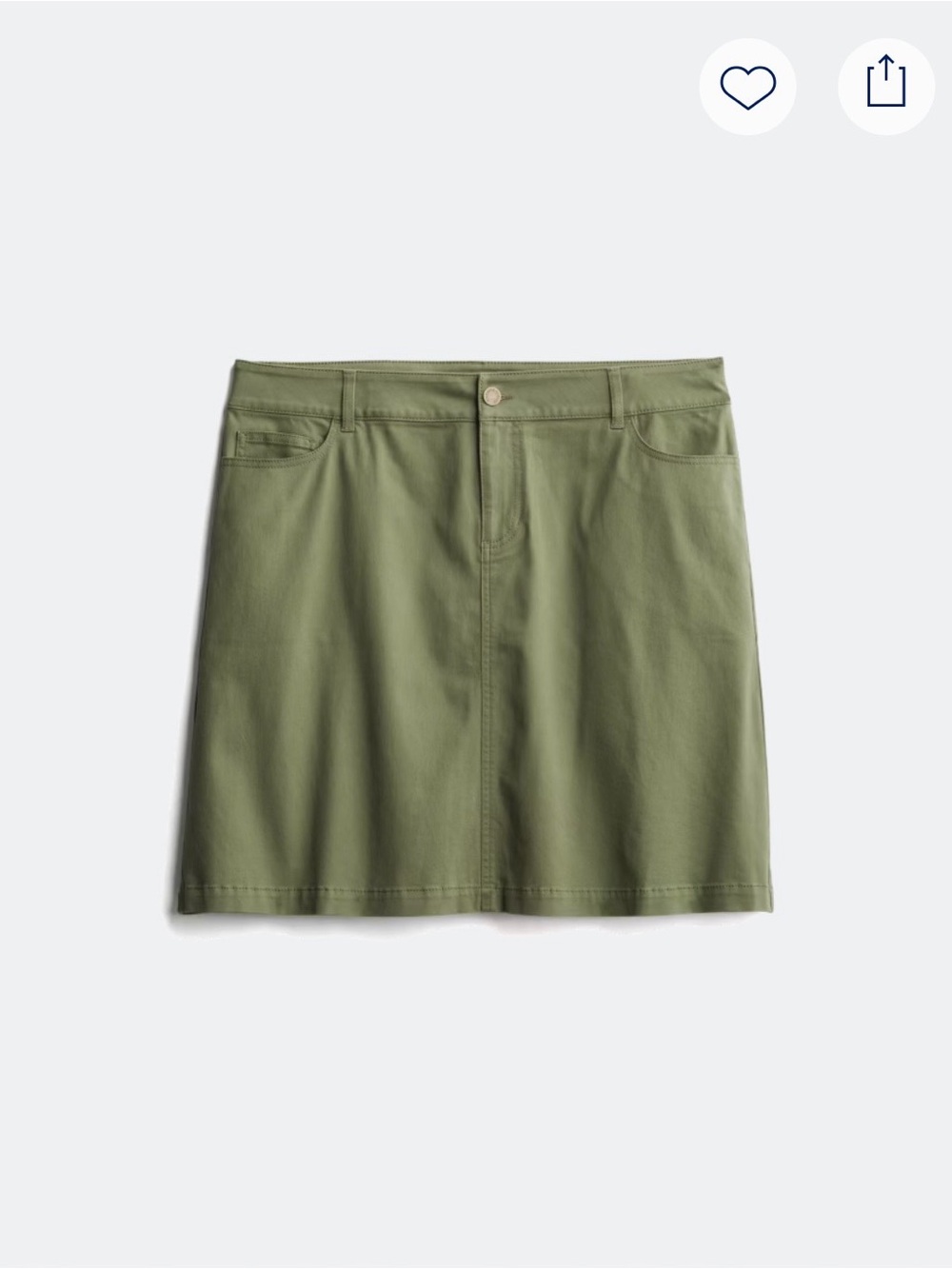 Market & Spruce Tandy Mini Skirt Size 18W Olive Green